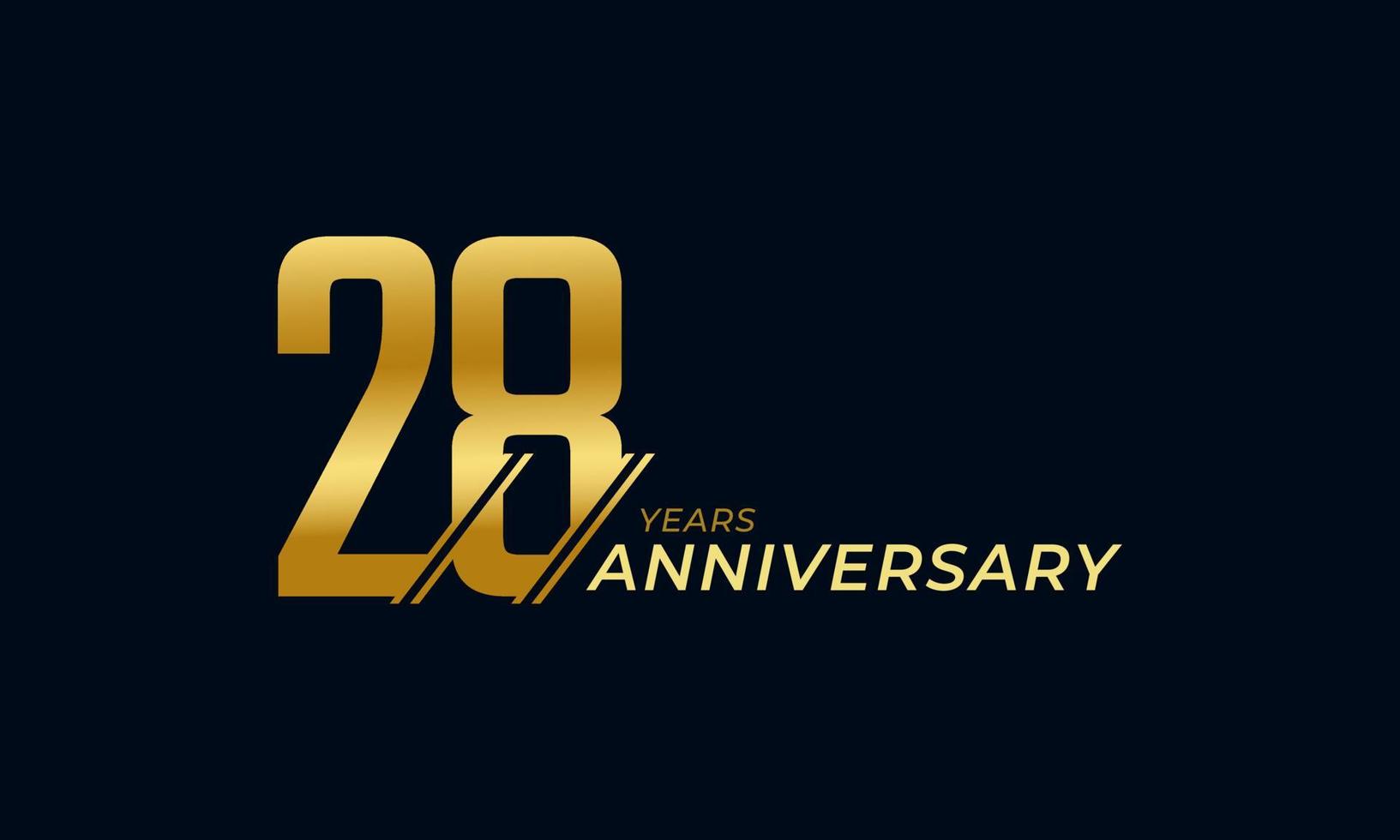28 Year Anniversary Celebration Vector. Happy Anniversary Greeting Celebrates Template Design Illustration vector