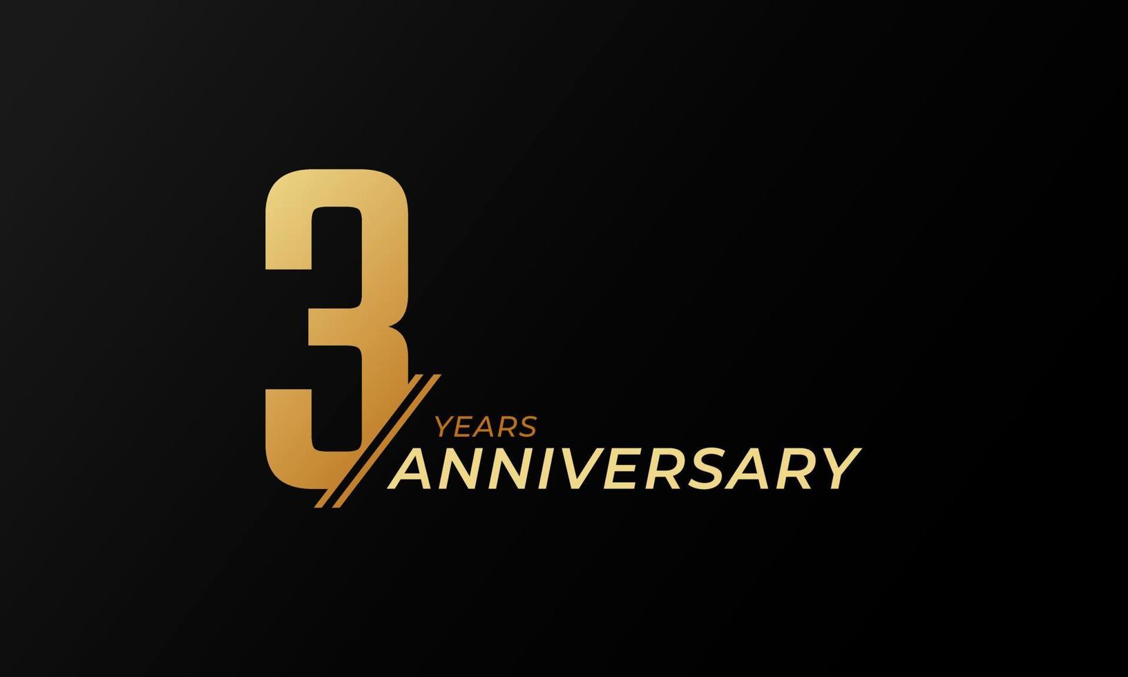 3 Year Anniversary Celebration Vector. Happy Anniversary Greeting Celebrates Template Design Illustration vector