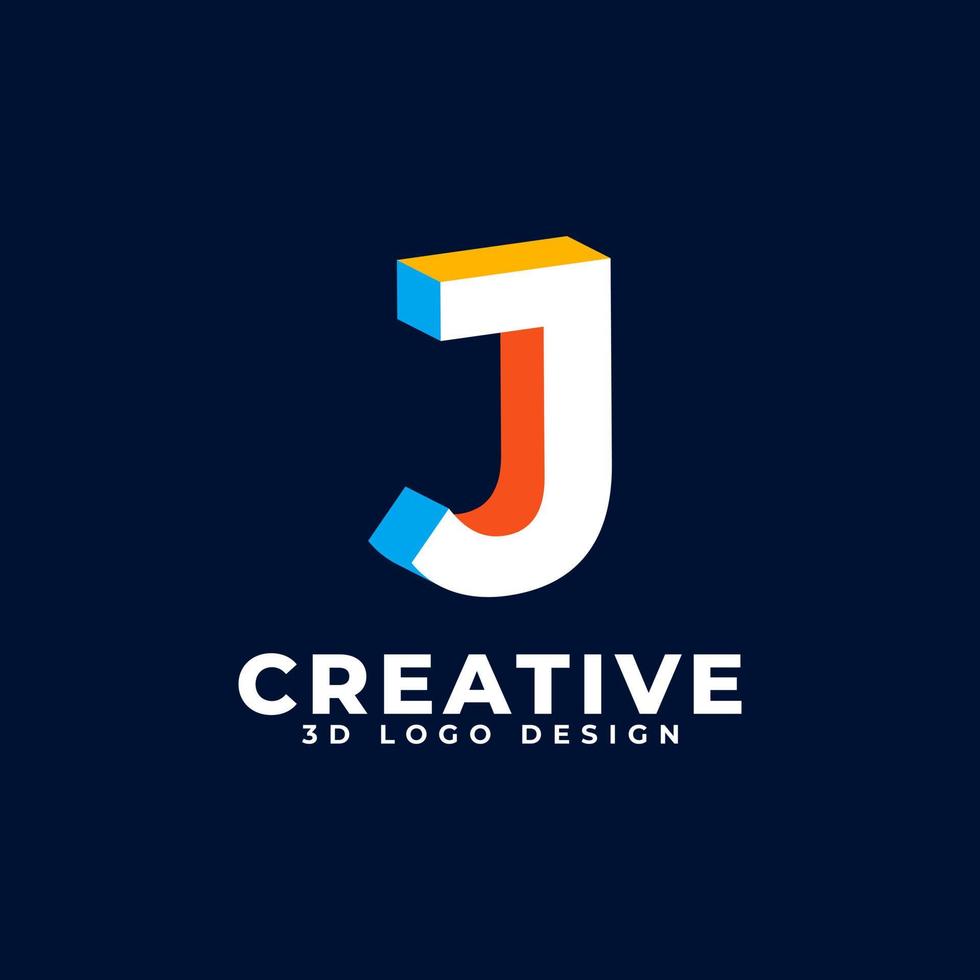 Letter J Logo Alphabet. Usable for Business and Branding Logos. vector