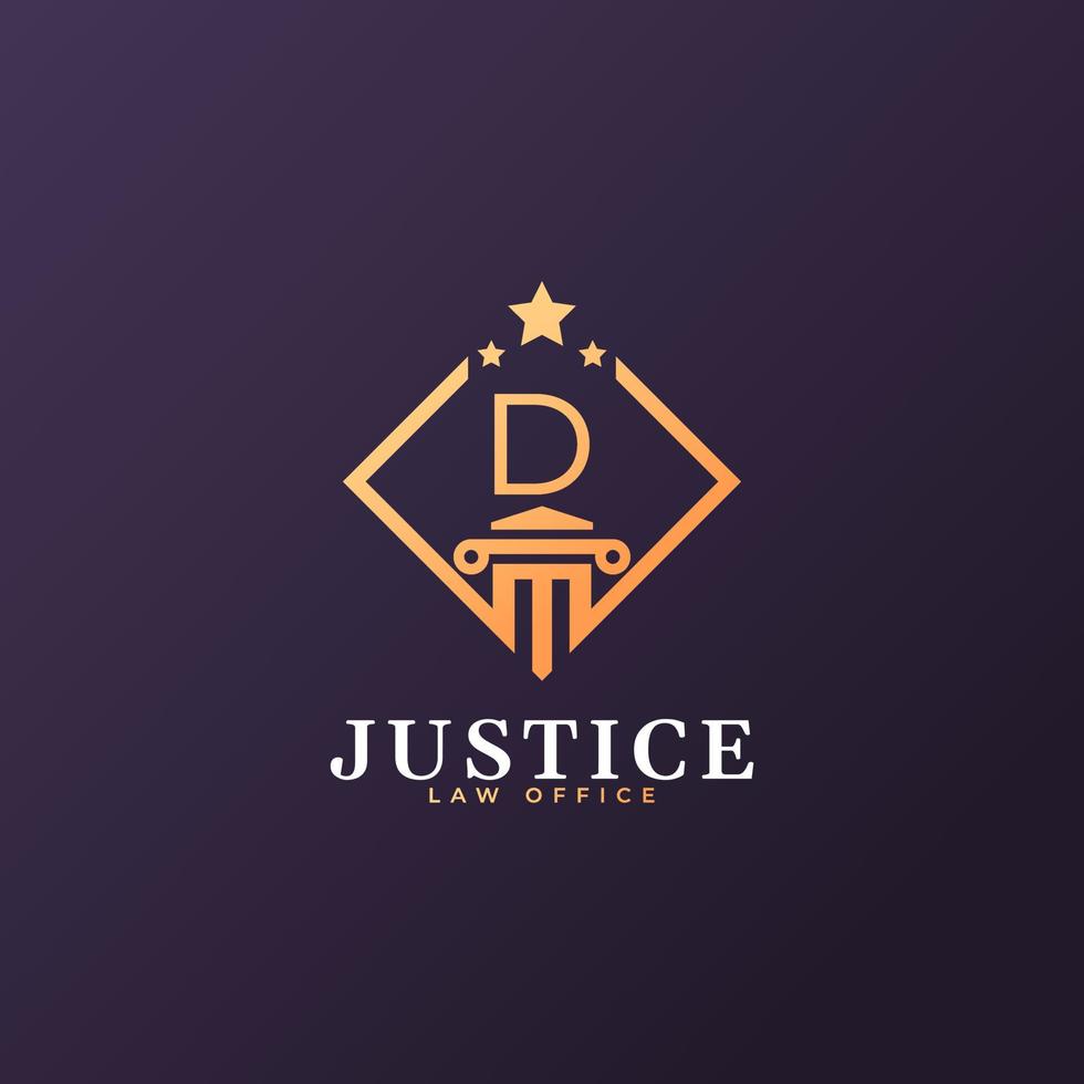 Law Firm Letter D Logo Design Template Element vector