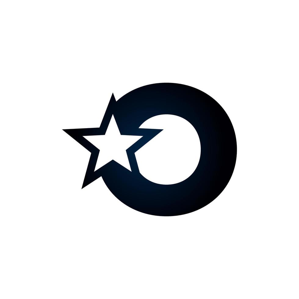 Letter O star logo. Usable for Winner, Award and Premium Logos. vector