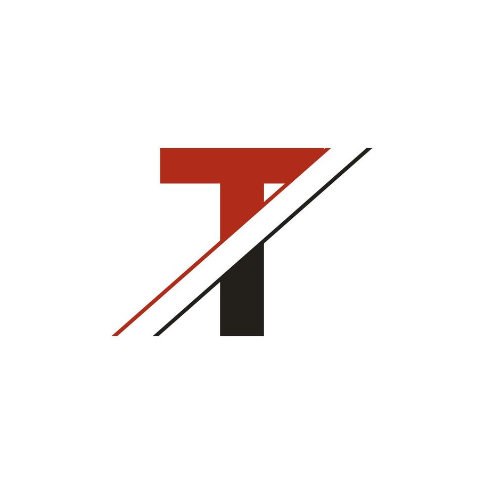 alfabeto letras t logo o icono diseño vector ilustración