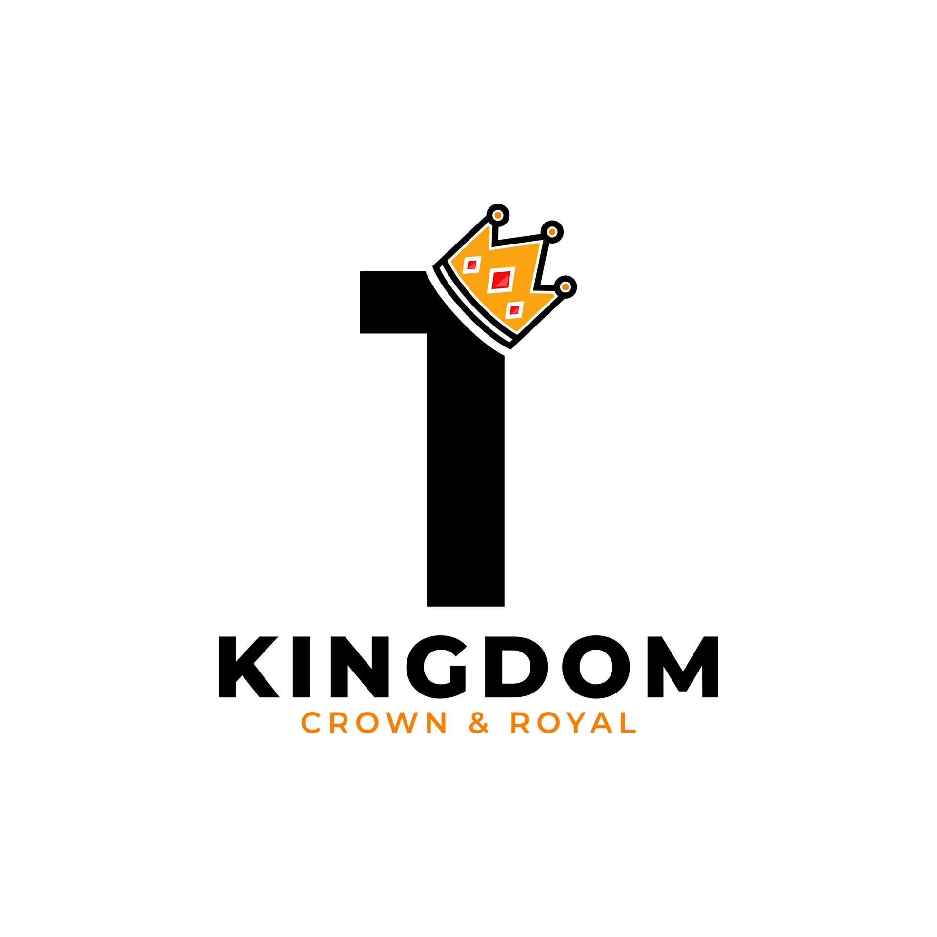 Number 1 with Crown Logo Branding Identity Logo Design Template 6257872