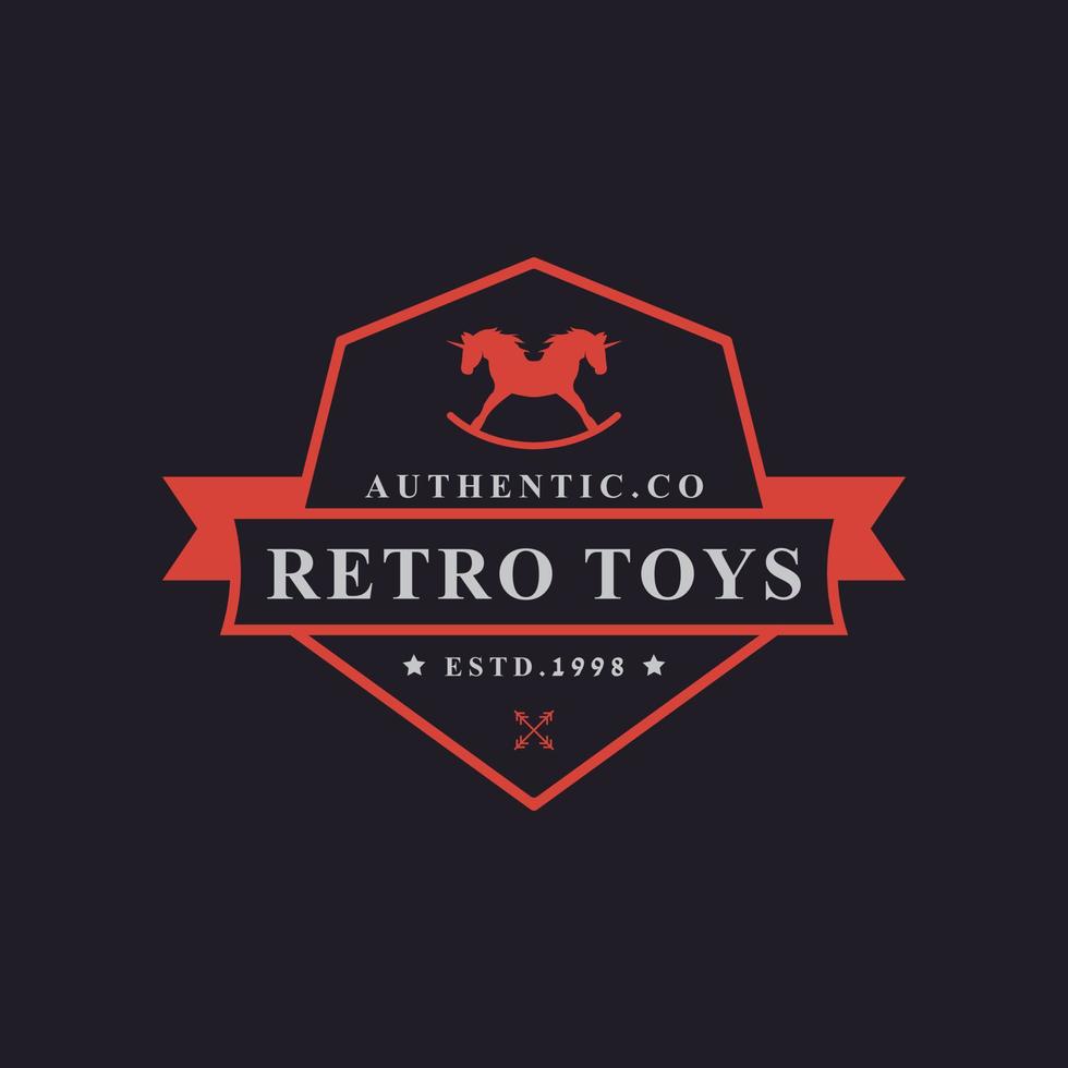 Vintage Retro Badge for Toys and Souvenir Logo Design Template Element vector