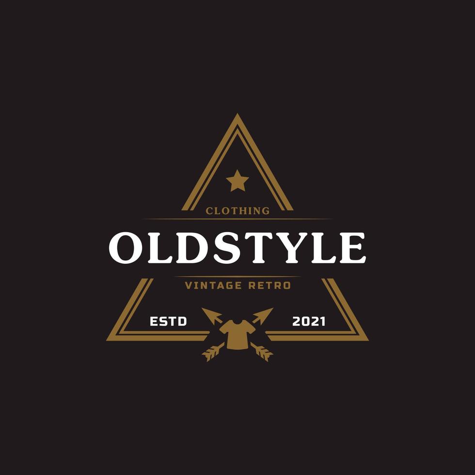Classic Vintage Retro Label Badge for Clothing Apparel Old Style Logo Emblem Design Template Element vector