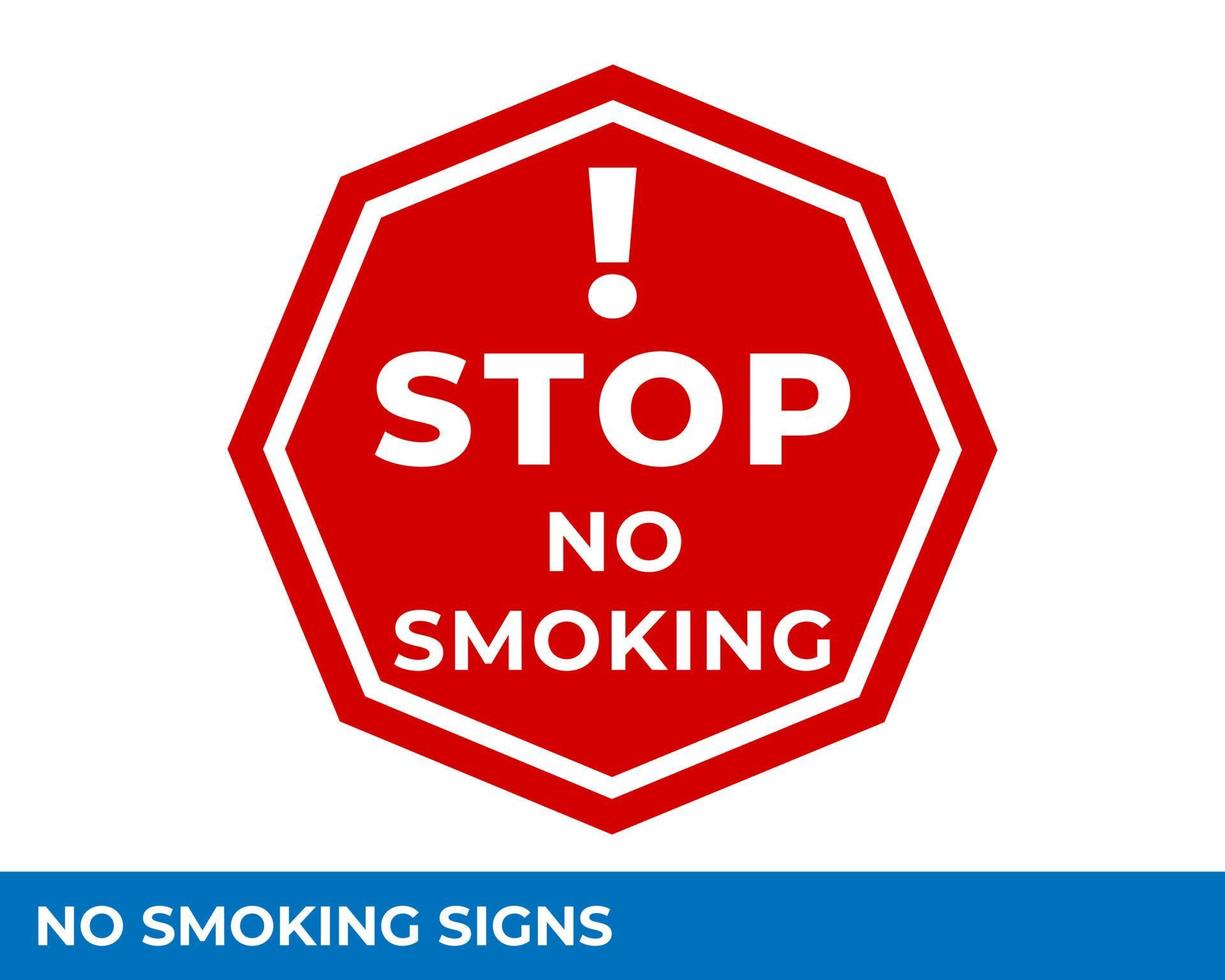 Warning No Smoking Area Signs In Vector, Easy To Use And Print Design Templates vector