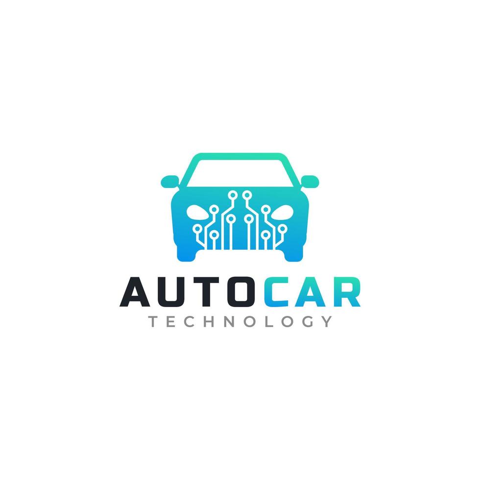Modern Car Technology Logo Design Template Element vector