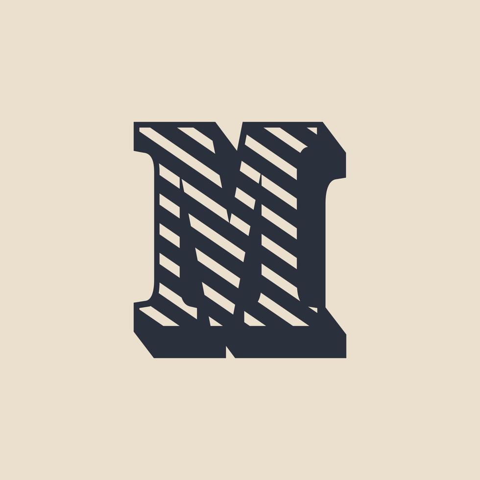 Letter M Retro Vintage Hipster Vector Logo Design Template Inspiration