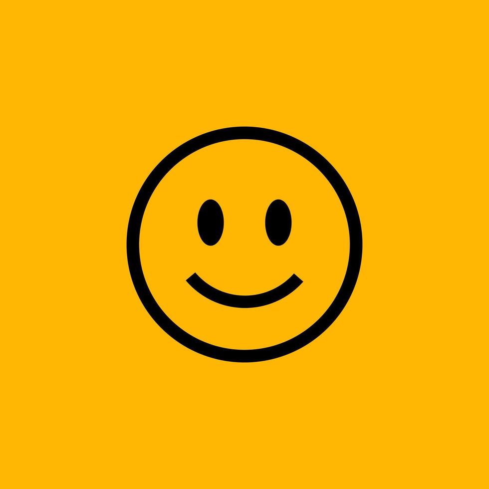 Smile Emoticon Icon for World Happiness Vector Template Design Illustration