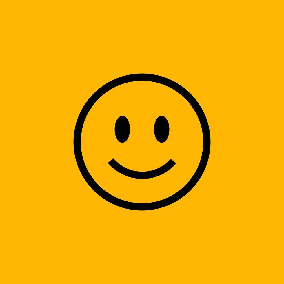 Smile Emoticon Icon for World Happiness Vector Template Design Illustration