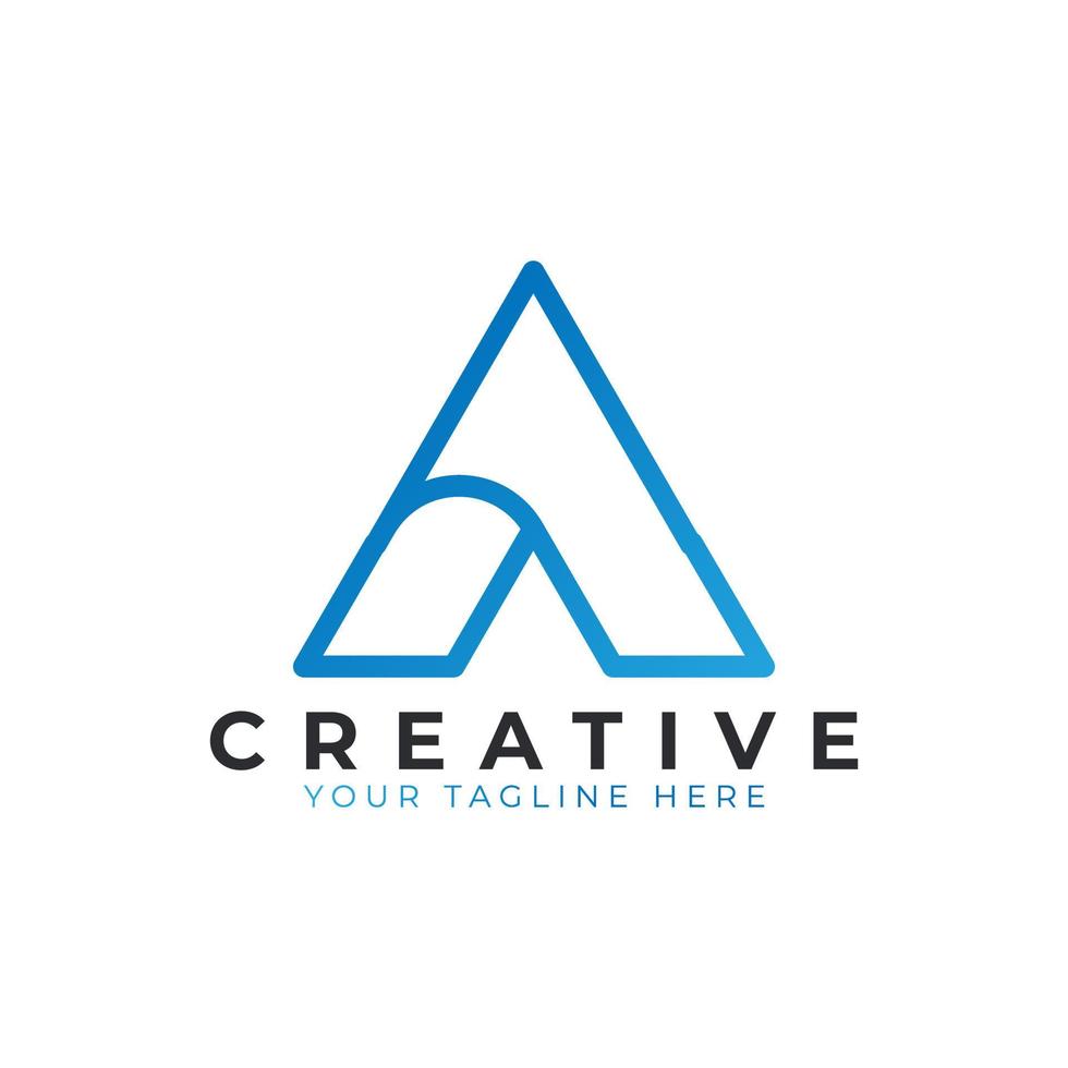 Initial Letter A line logo design. Geometric Line Style. Graphic alphabet symbol. Usable for Business and Branding Logos. Flat Vector Logo Design Ideas Template Element. Eps10 Vector