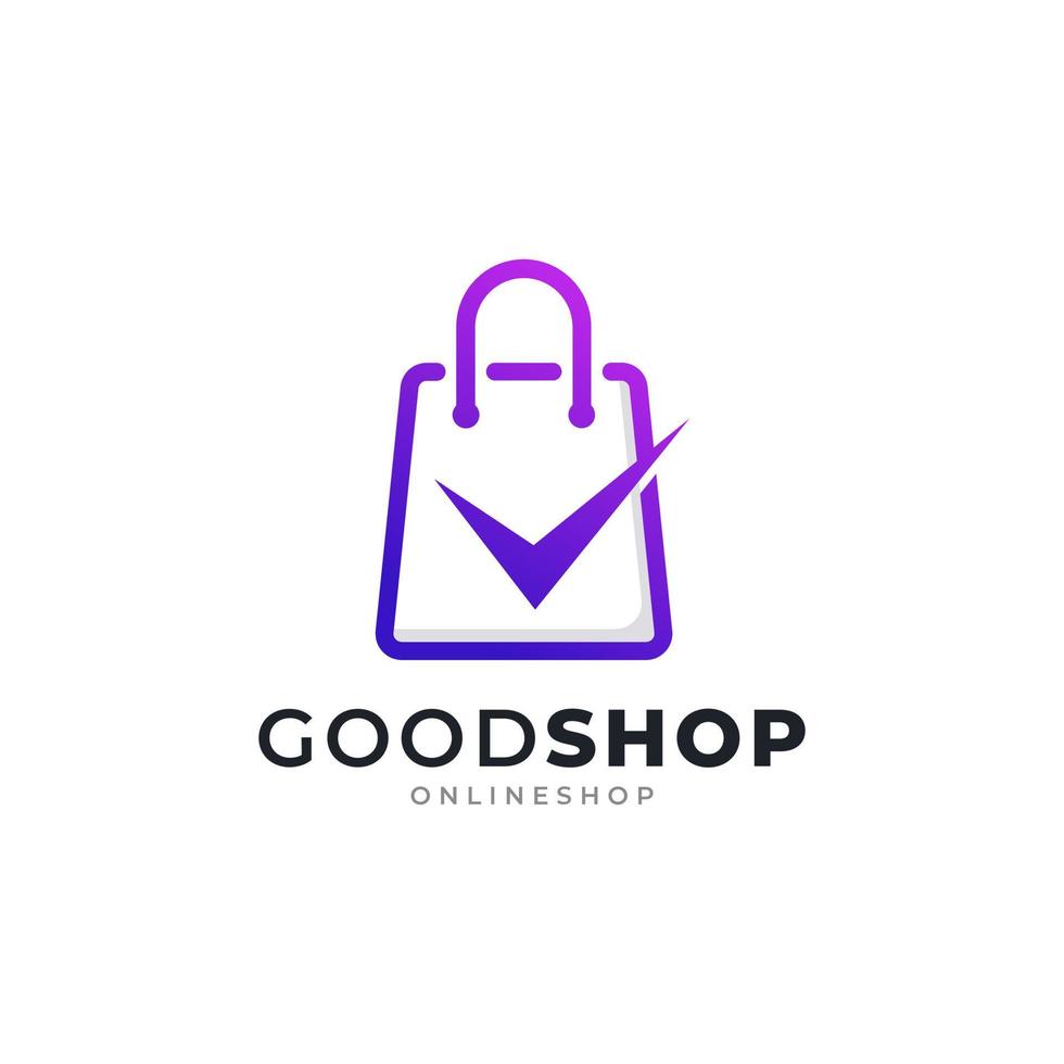 Good Shop icon. Check Shop Logo Icon Design Template Element vector