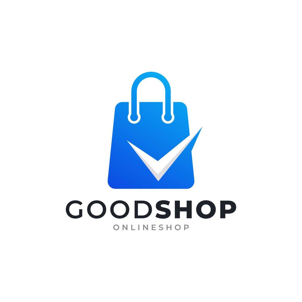 Good Shop icon. Check Shop Logo Icon Design Template Element vector