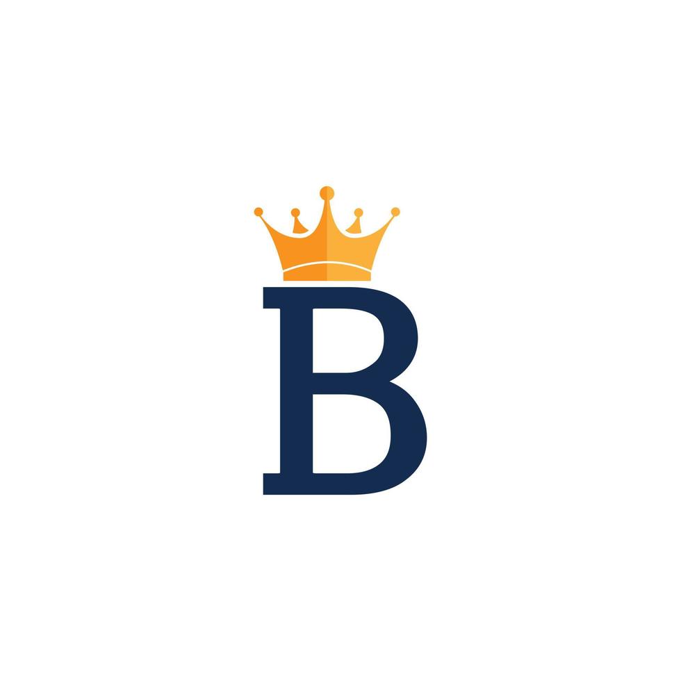 Initial Letter B with Crown Logo Branding Identity Logo Design Template vector