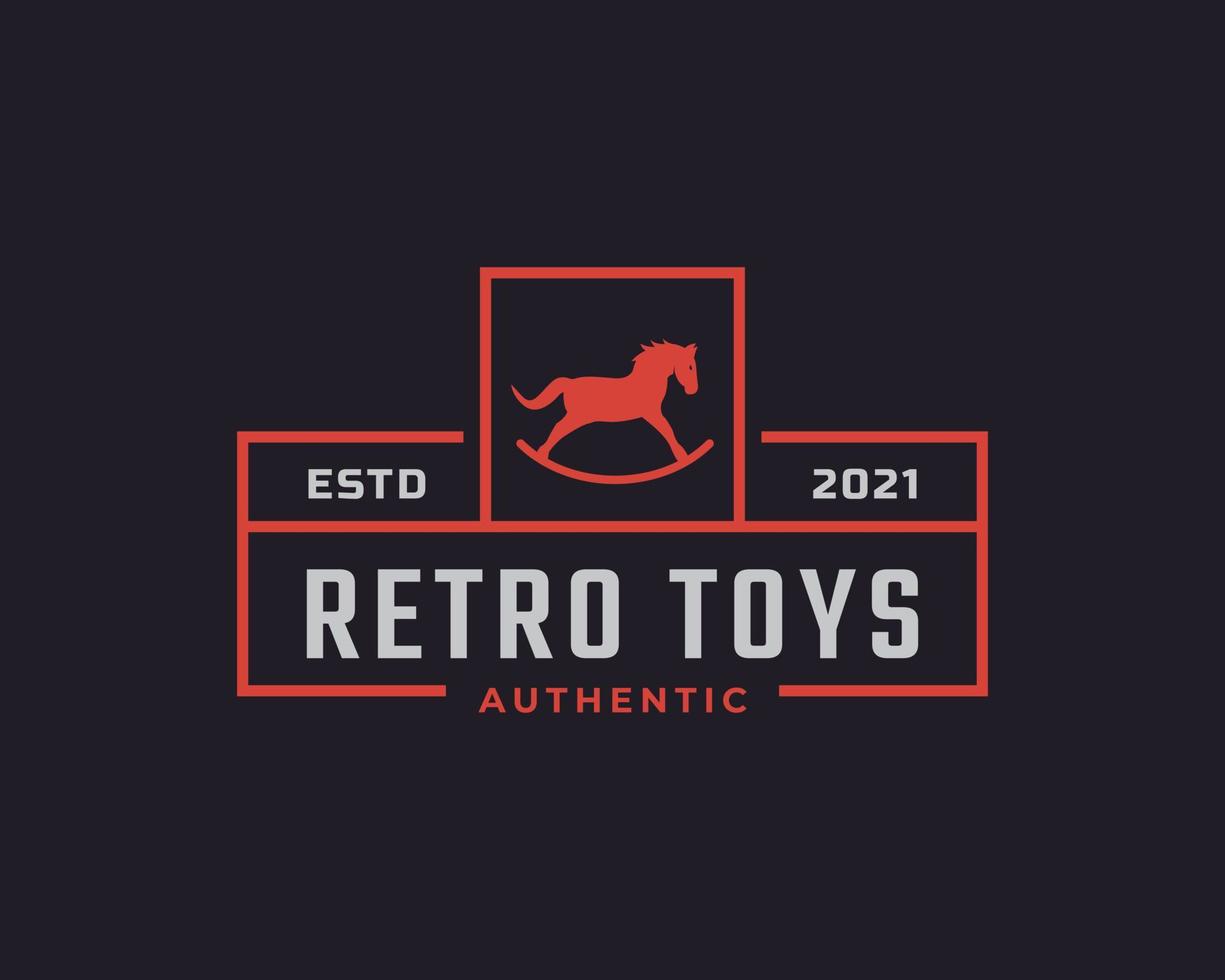 clásico vintage retro etiqueta insignia juguetes e inspiración en el diseño del logotipo de recuerdo vector