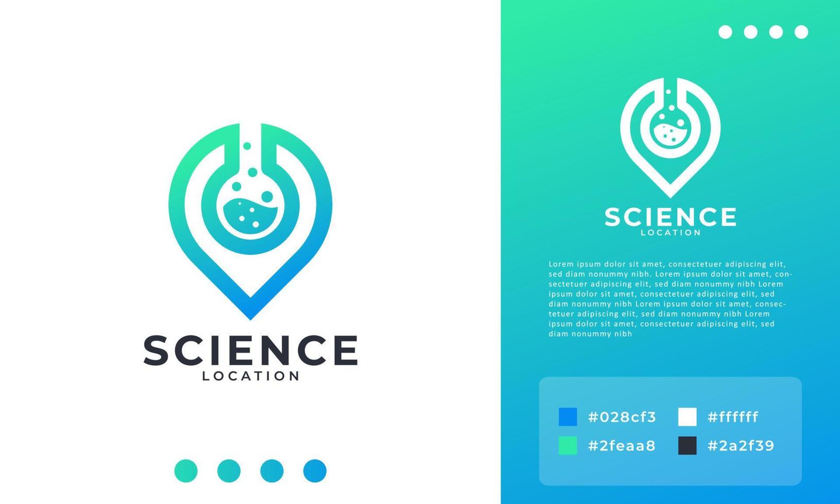 elemento de diseño de icono de logotipo de ubicación de laboratorio local. utilizable para logotipos comerciales, científicos, sanitarios y médicos. vector