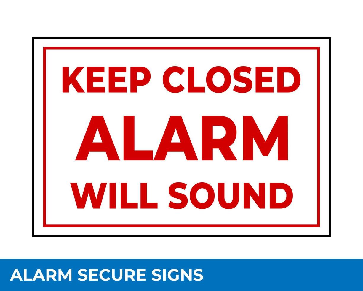 Notice Emergency Exit Only Alarm Will Sound When Door is Opened Sign In Vector, Easy To Use And Print Design Templates vector