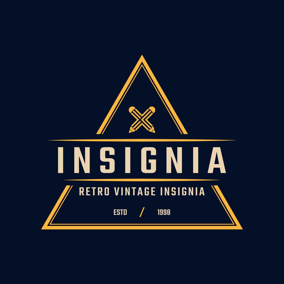 Classic Vintage Retro Label Badge Insignia Logo Design for Business Design Template vector