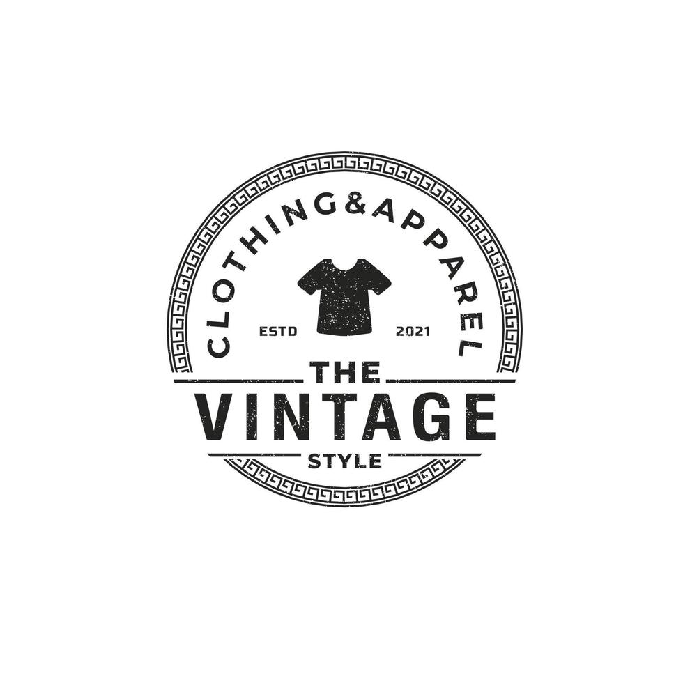 Classic Vintage Retro Label Badge for Clothing Apparel Circle Logo ...