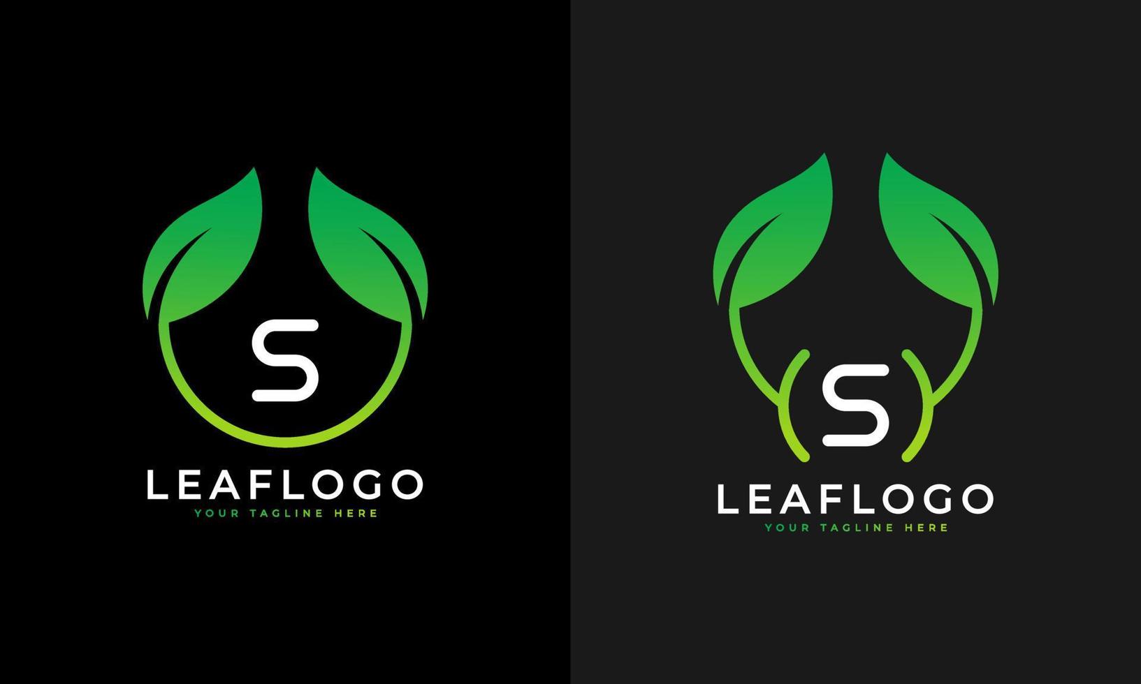 Nature Green Leaf Letter S Logo Design. monogram logo. Green Leaves Alphabet Icon. Usable for Business, Science, Healthcare, Medical and Nature Logos.Flat Vector Logo Design Template Element. Eps10