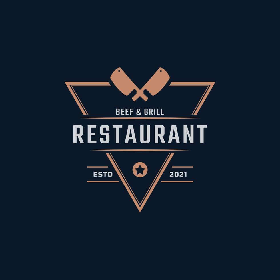 Classic Vintage Retro Label Badge for Restaurant and Cafe Logo Design Inspiration vector