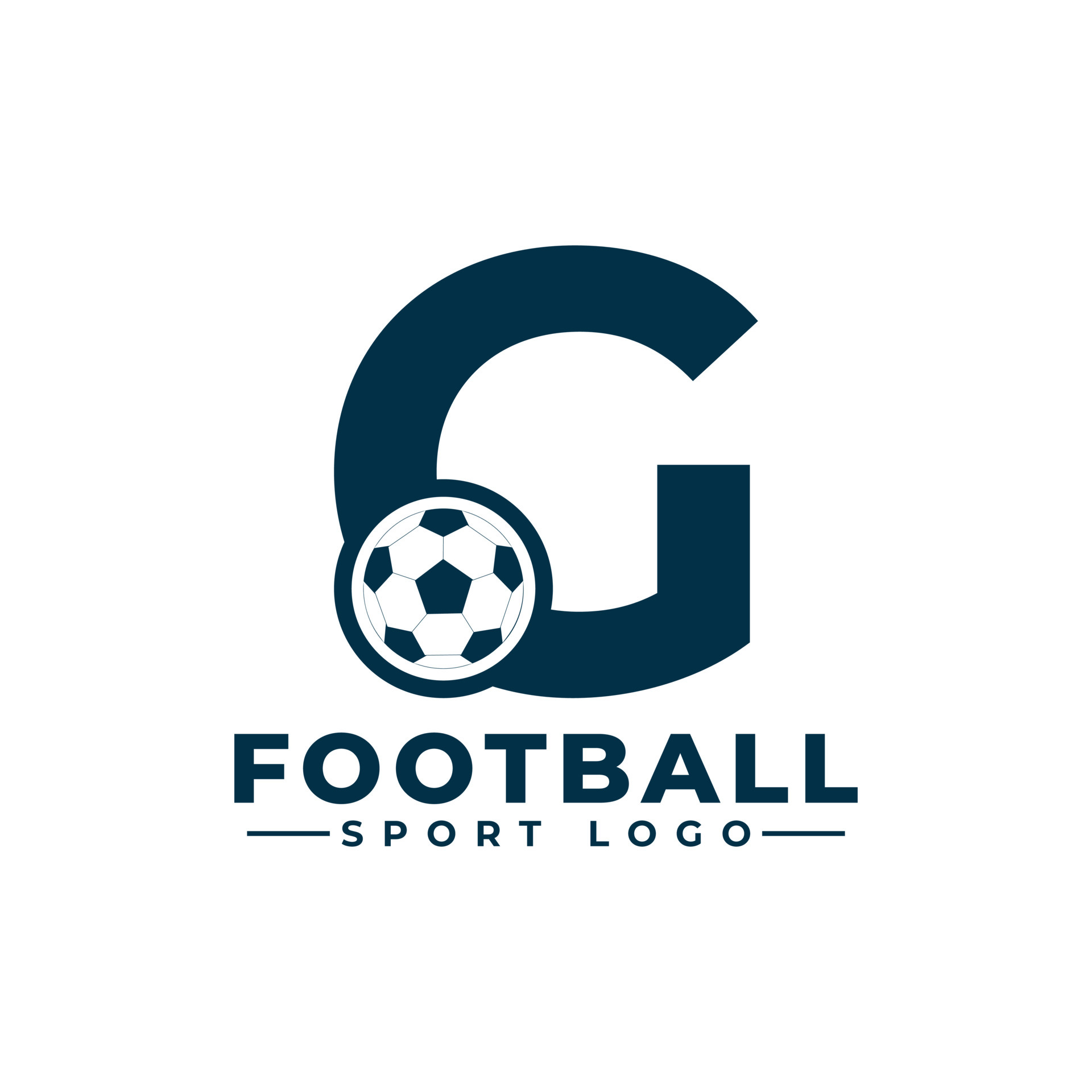 Letter G with Soccer Ball Logo Design. Vector Design Template Elements