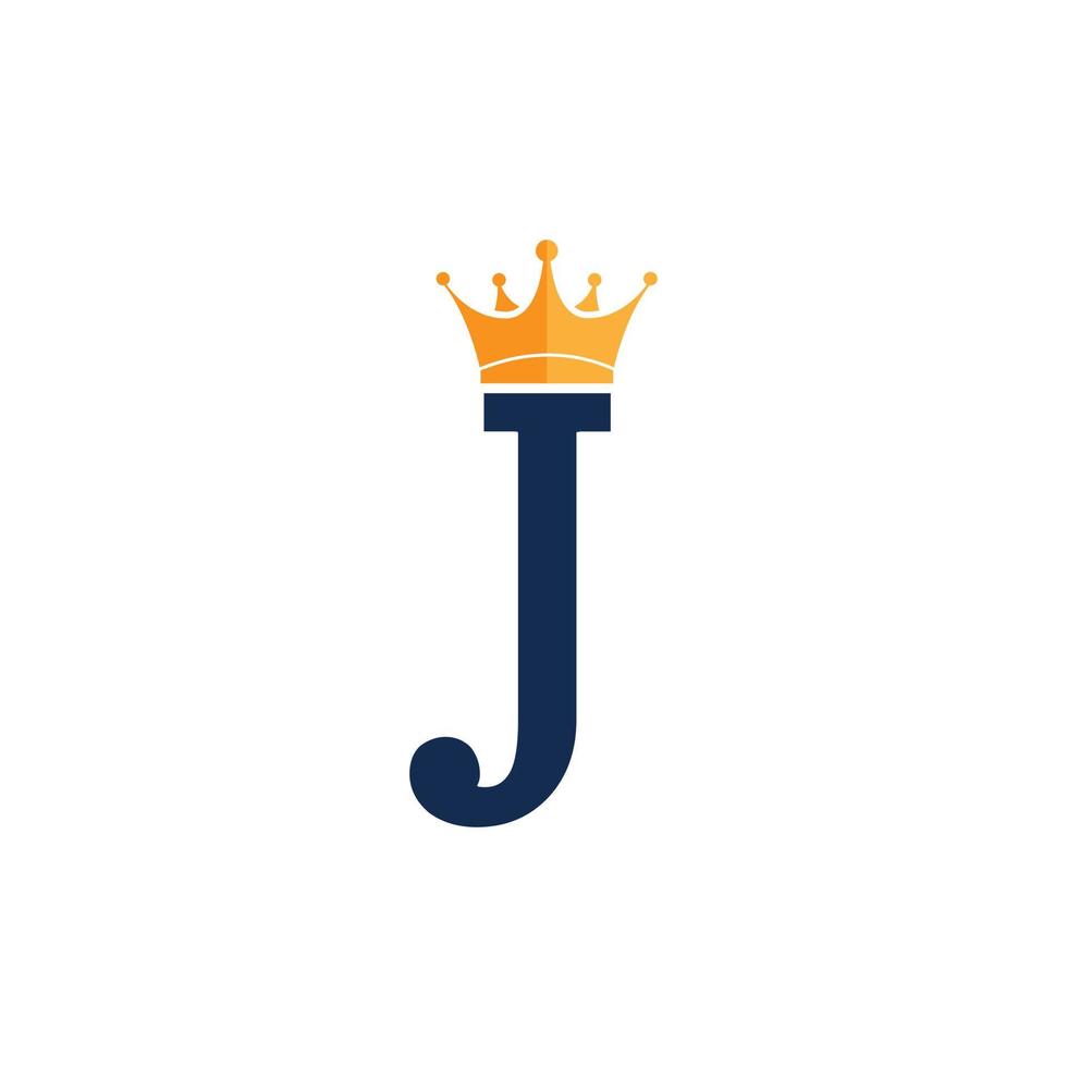 Initial Letter J with Crown Logo Branding Identity Logo Design Template vector