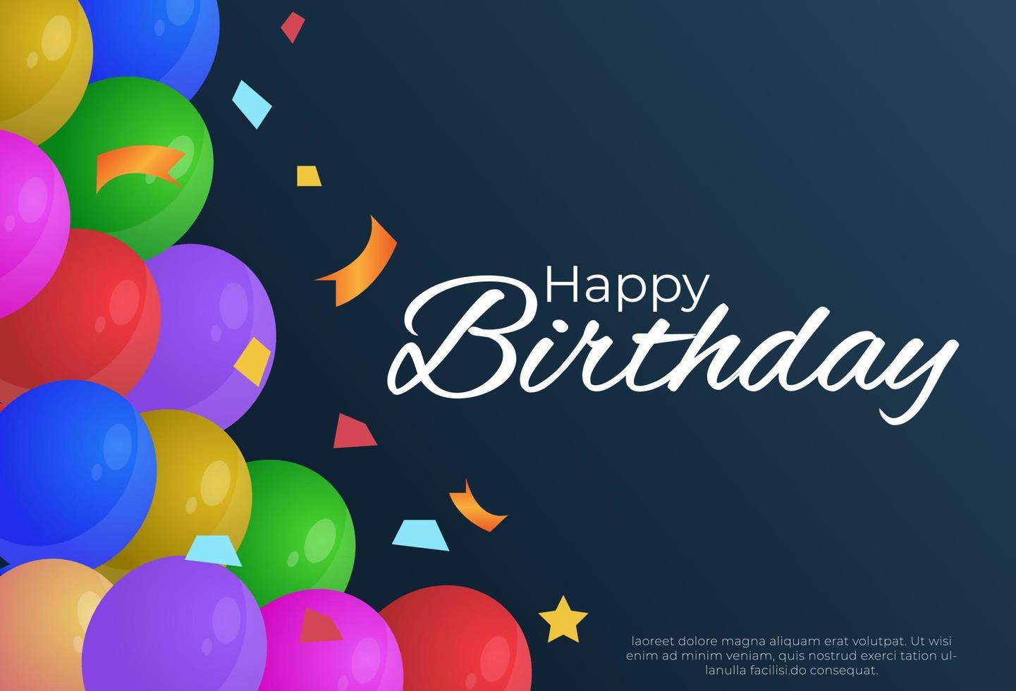 Illustration Vector Graphic Of Happy Birthday Greeting Cards, Good For Backgrounds, Posters, Birthday Greeting Cards