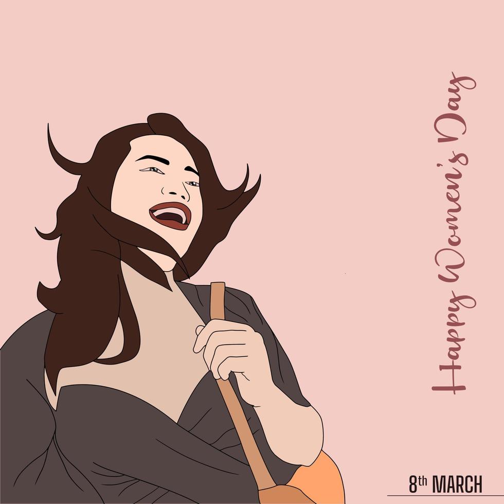 feliz día de la mujer ilustración vectorial sobre fondo blanco. vector