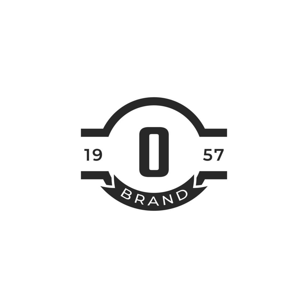 Vintage Insignia Letter O Logo Design Template Element. Suitable for Identity, Label, Badge, Cafe, Hotel Icon Vector