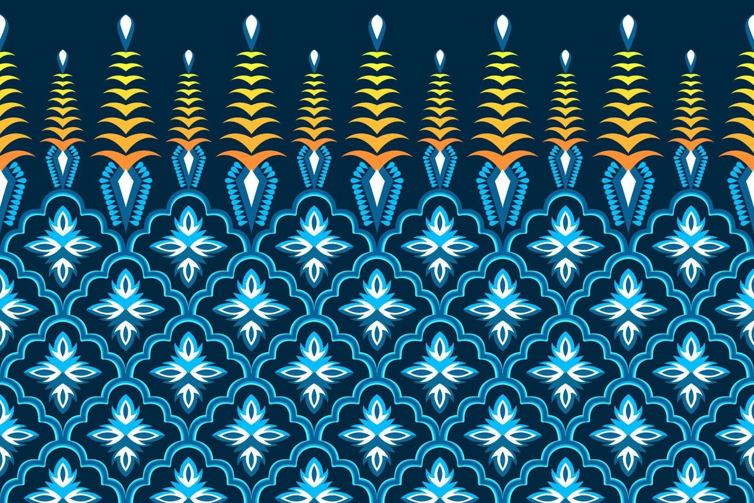 diseño de patrones étnicos marroquíes. tela azteca alfombra mandala ornamento nativo chevron textil decoración papel tapiz. Fondo de ilustraciones vectoriales de bordado tradicional indio africano de Turquía tribal vector