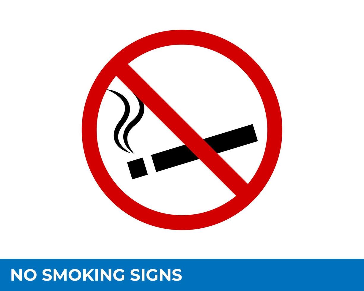 Warning No Smoking Area Signs In Vector, Easy To Use And Print Design Templates vector