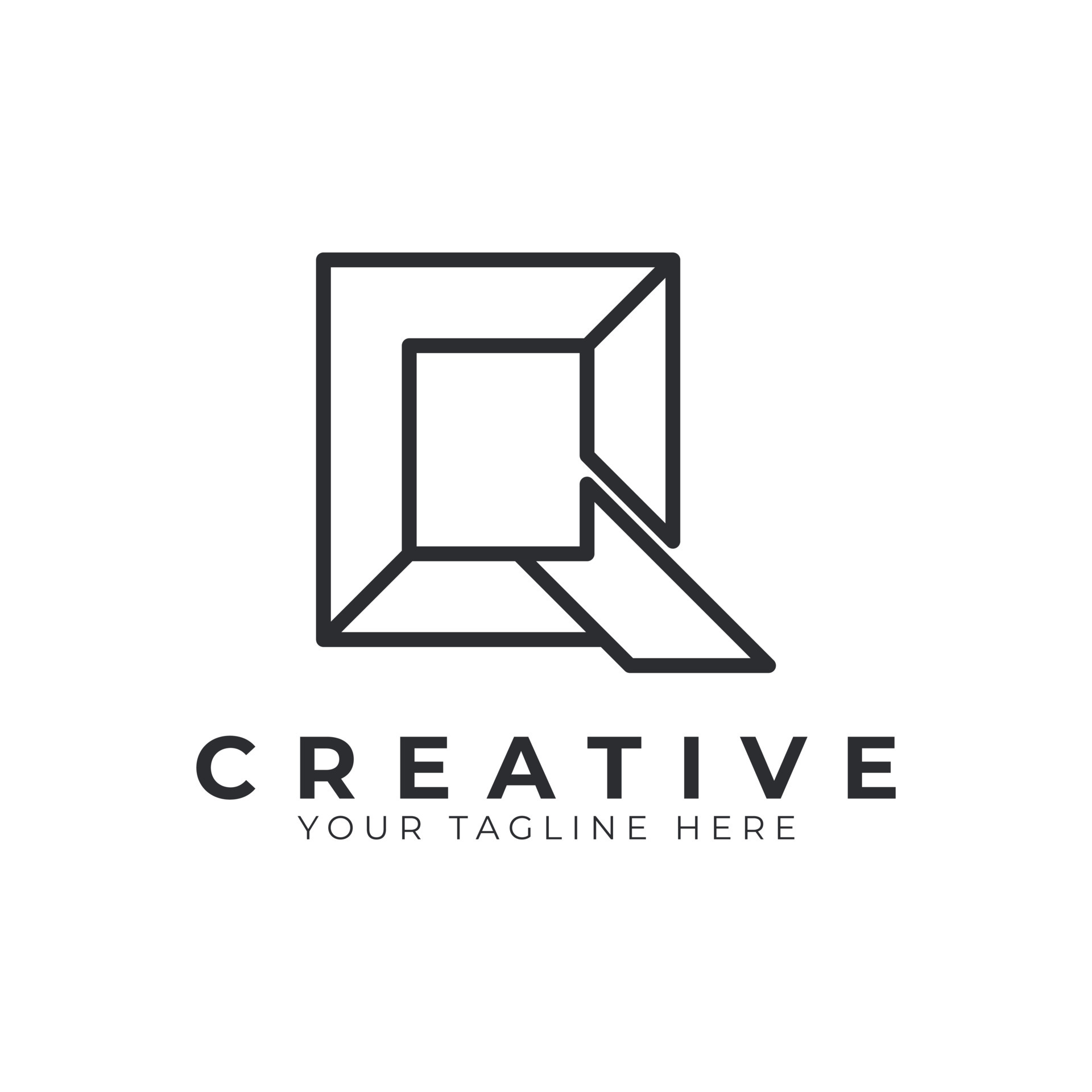 Initial Letter Q line logo design. Geometric Line Style. Graphic alphabet symbol. Usable for