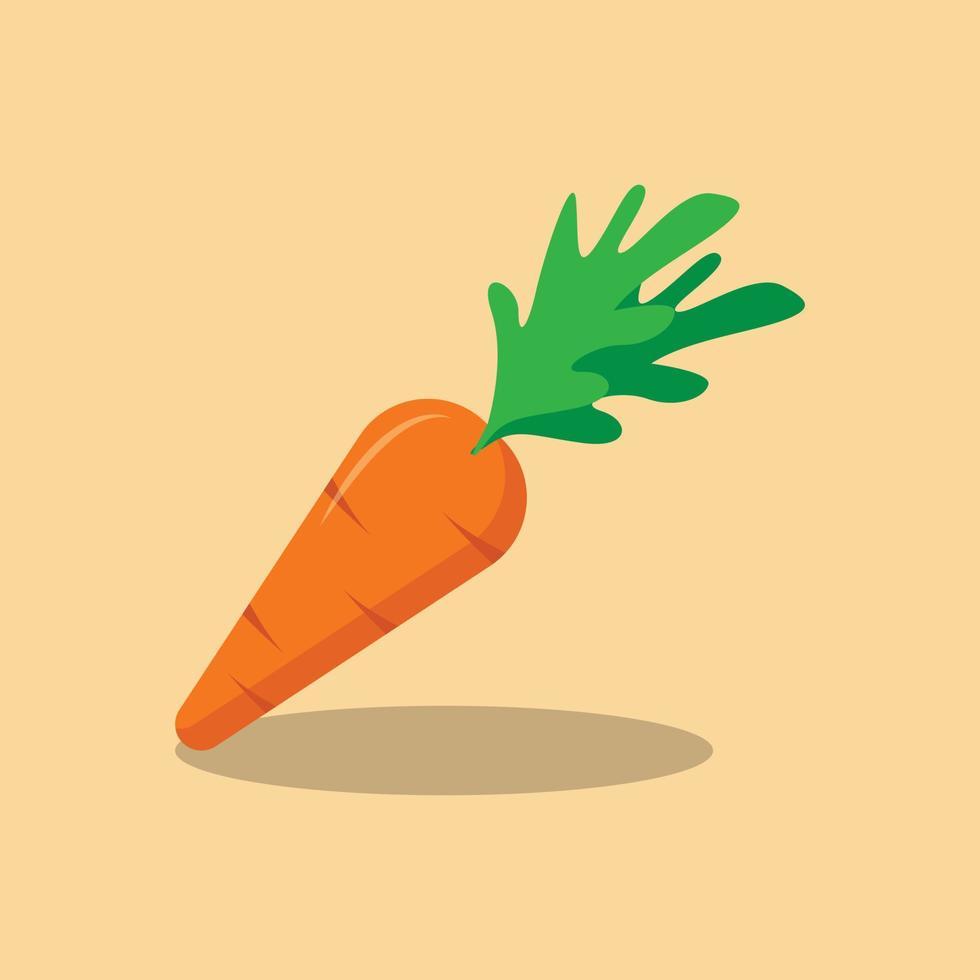 gráfico vectorial de ilustración de zanahorias vegetales, adecuado para el diseño de temática vegetal vector