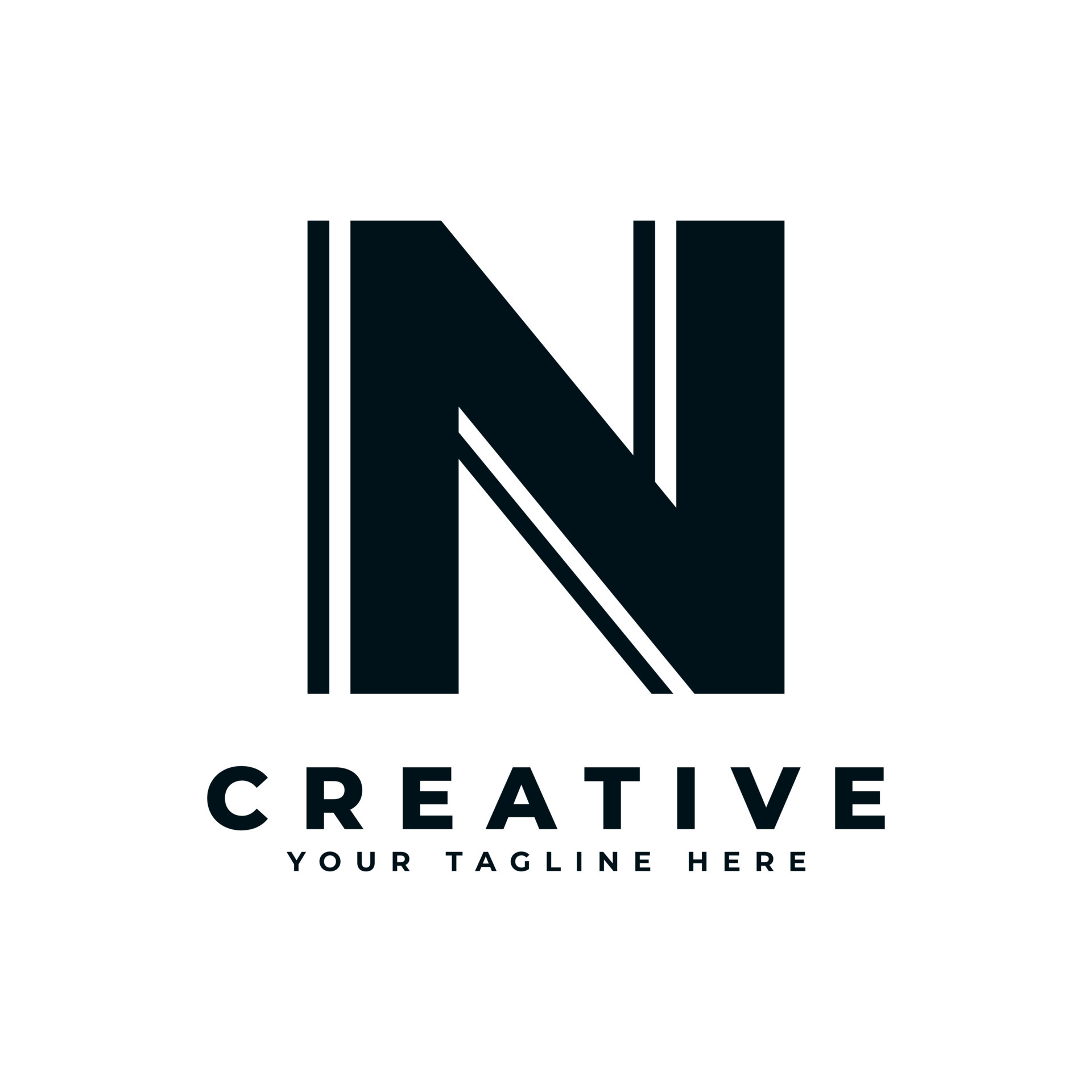 Creative Initial Letter N Logo Design. Usable for Business and ...