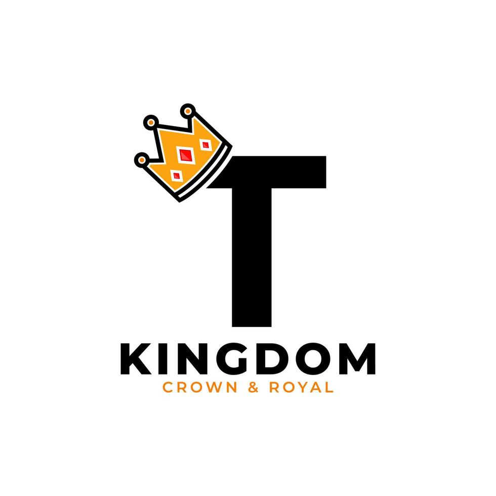 Initial Letter T with Crown Logo Branding Identity Logo Design Template vector