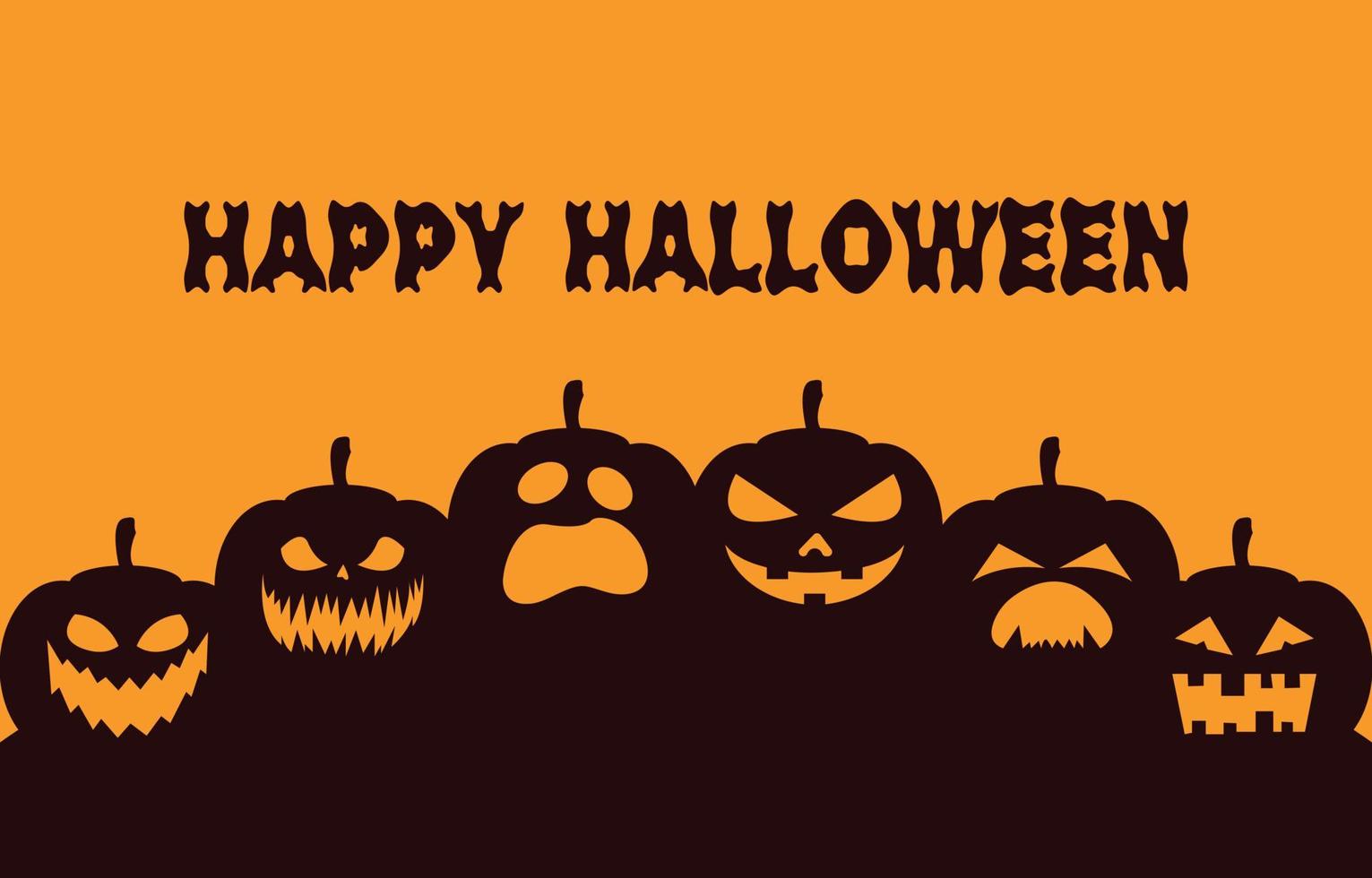 ilustración gráfica vectorial de afiche o fondo feliz de halloween, diseño adecuado para afiches, tarjetas de felicitación el día de halloween vector