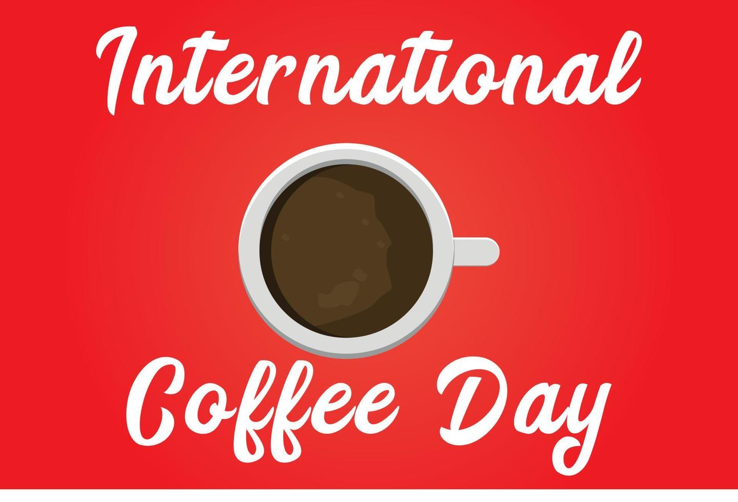 Flat Design Illustration Of International Coffee Day Templates, Design Suitable For Posters, Backgrounds, Greeting Cards, International Coffee Day Themed vector