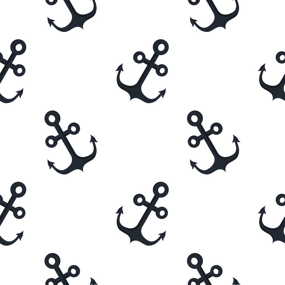 anchor seamless pattern vector