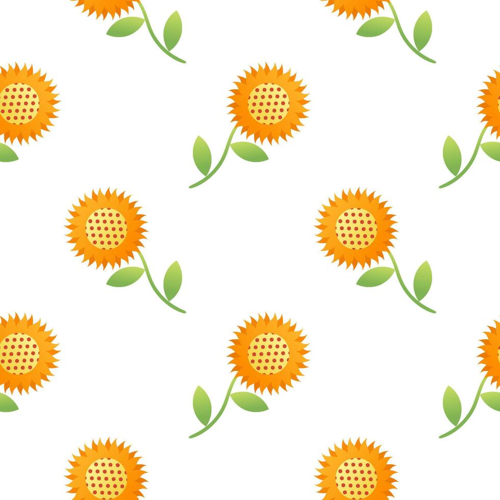 sunflower seamless pattern with nature theme vector