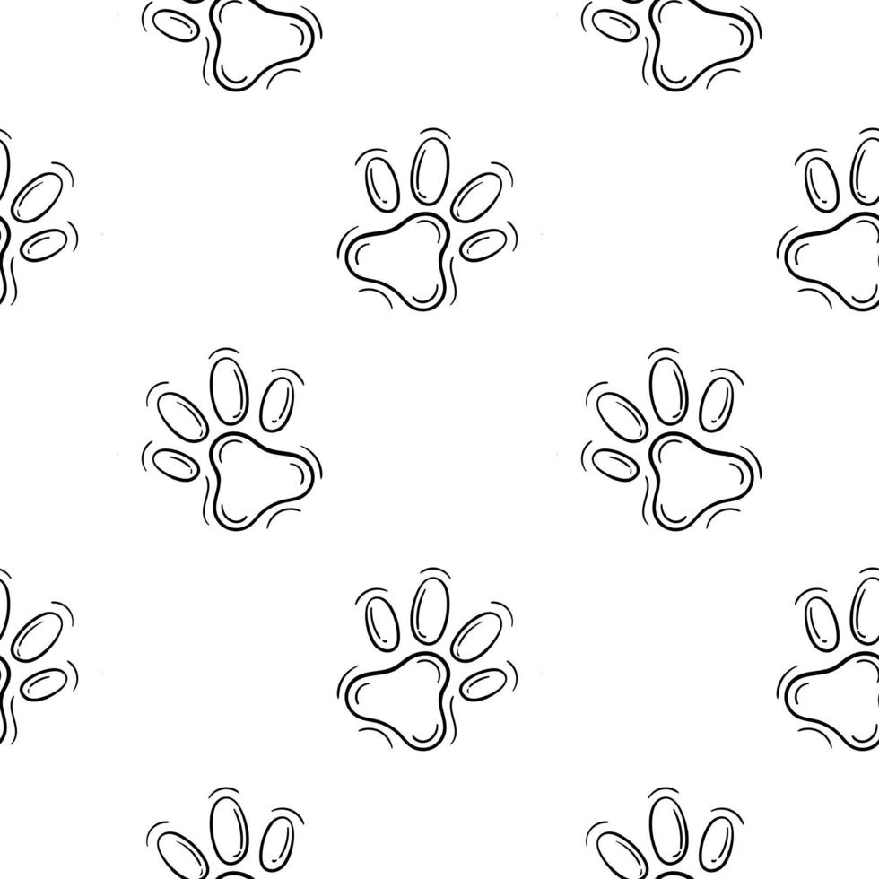 hand drawn seamless pattern of dog footprints 6260682 Vector Art at
