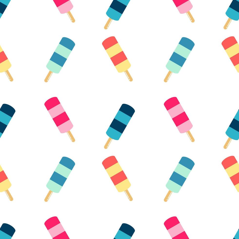 colorful ice cream seamless pattern vector