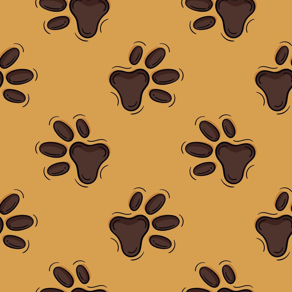 seamless pattern hand drawn dog footprints 6260795 Vector Art at Vecteezy