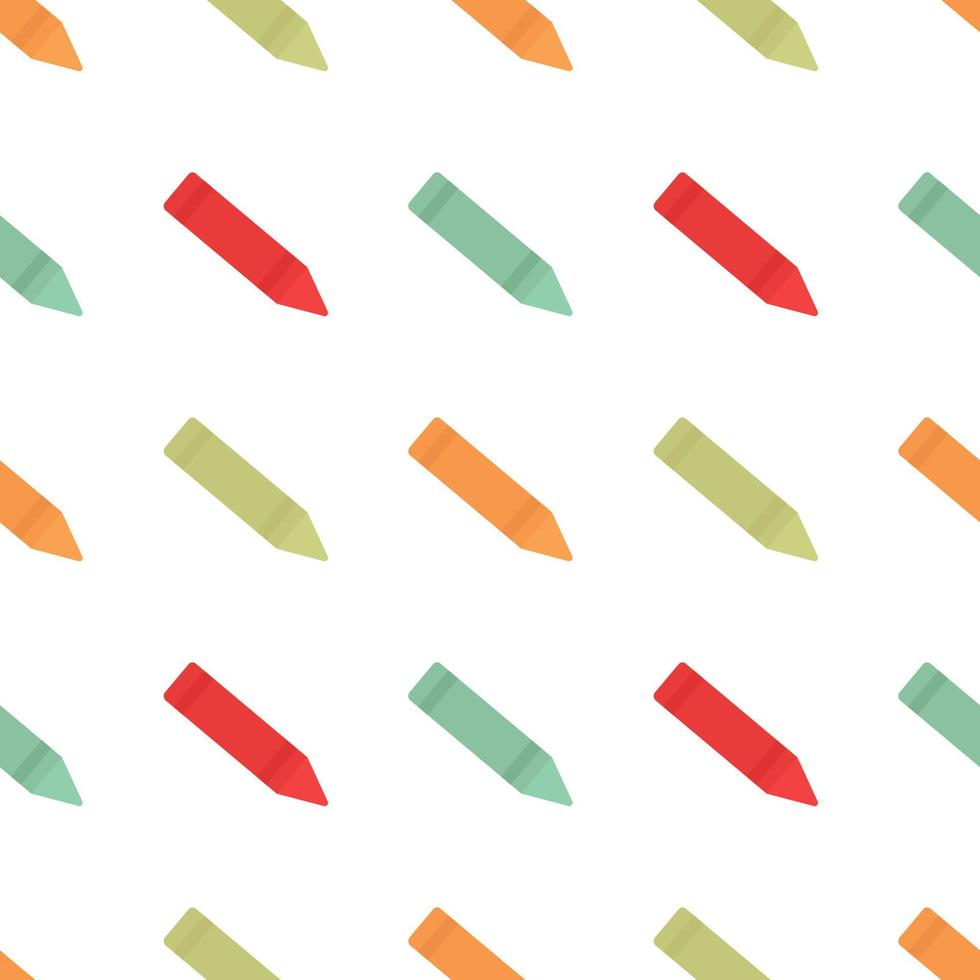 seamless pattern of colorful crayons vector