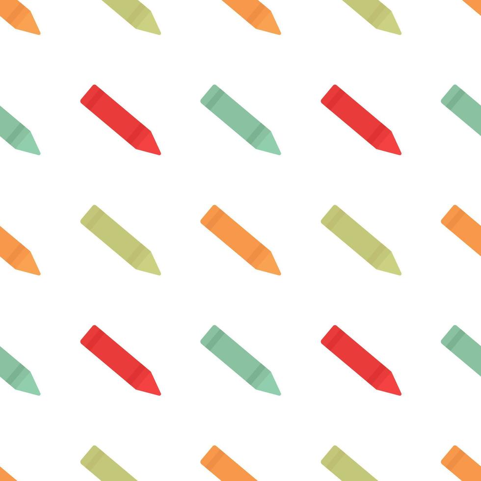 seamless pattern of colorful crayons vector