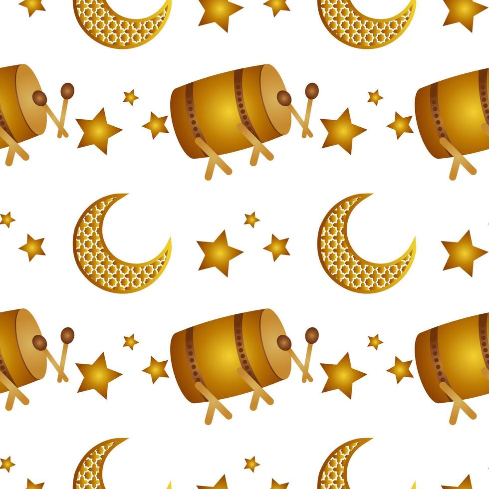 seamless pattern with ramadan theme vector