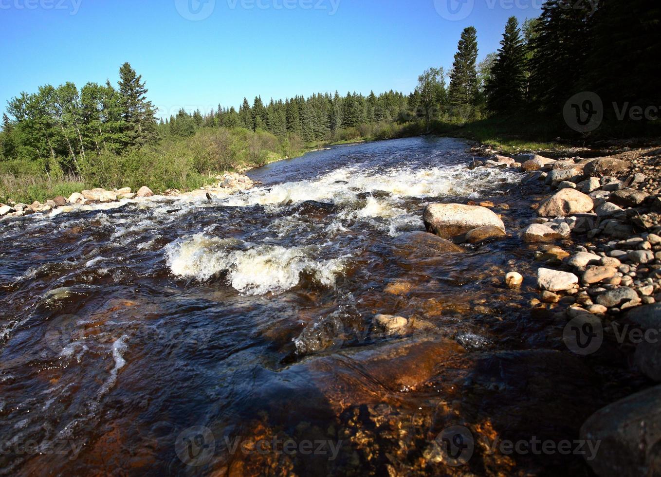 Peepaw River rapids in scenic Saskatchewan photo