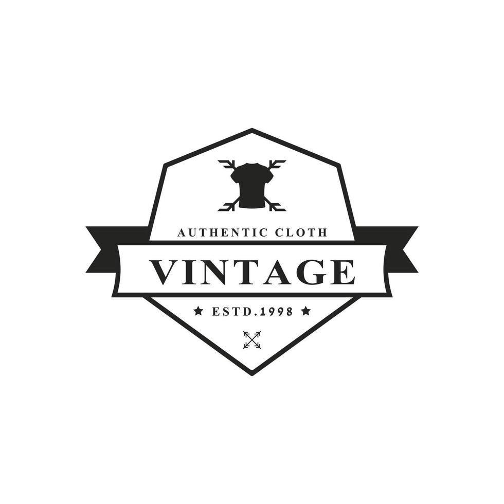 Vintage Retro Badge for Clothing Apparel Logo Emblem Design Inspiration vector