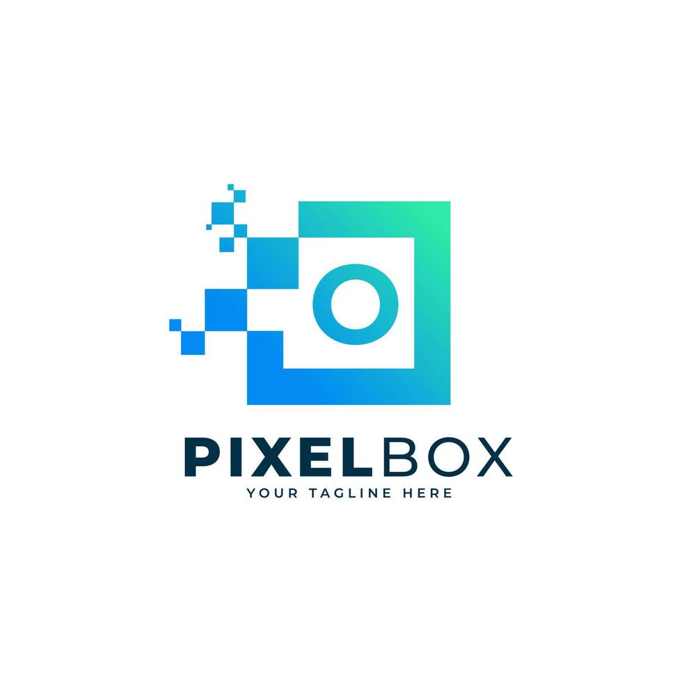 letra inicial o diseño de logotipo de píxel digital. forma geométrica con puntos de píxeles cuadrados. utilizable para logotipos de negocios y tecnología vector