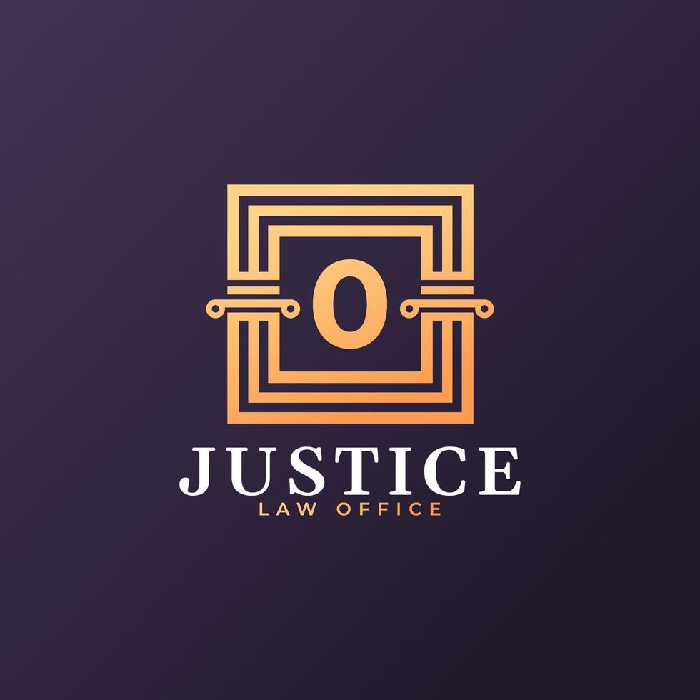 Law Firm Number 0 Logo Design Template Element vector